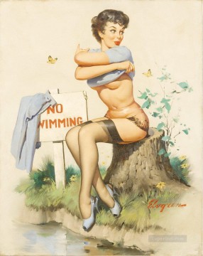 Nude Painting - Gil Elvgren pin up 45